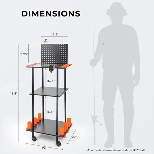KastKing Gear Trolley V10 Mobile Fishing Rod Holder for 10 Rods - Image 3