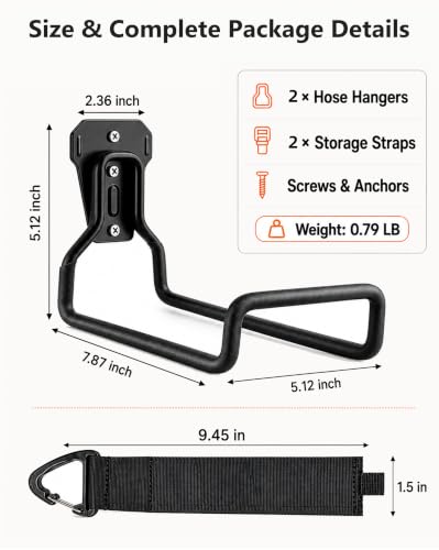 Hose Hanger Wall Mount, Garden Hose Holder Heavy Duty - Image 3