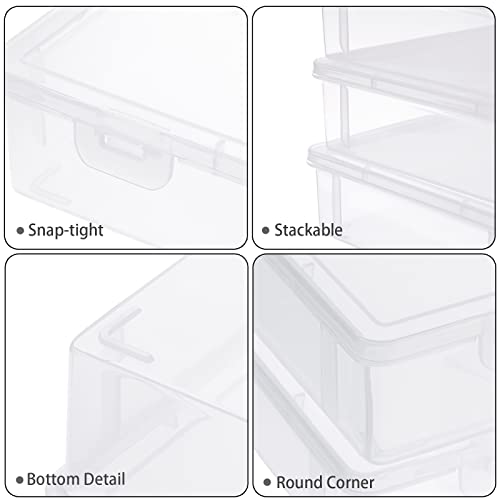 BTSKY Clear Plastic Storage Box with Flap Lid, Multipurpose Craft - Image 6