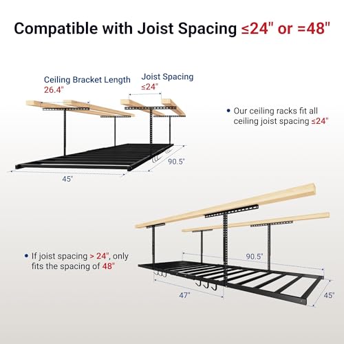 FLEXIMOUNTS 4x8 Overhead Garage Ceiling Storage Rack | Garage Storage - Image 4