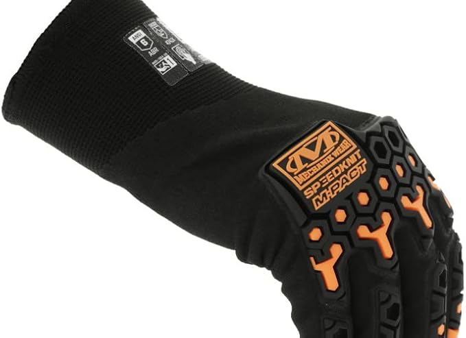 Mechanix Wear SpeedKnit M-Pact Thermal S5DP05 Gloves - Cold Weather Gloves for Protecting Hands - Insulated - Snug Fit - Touchscreen Capable - Machine Washable - Black - Large