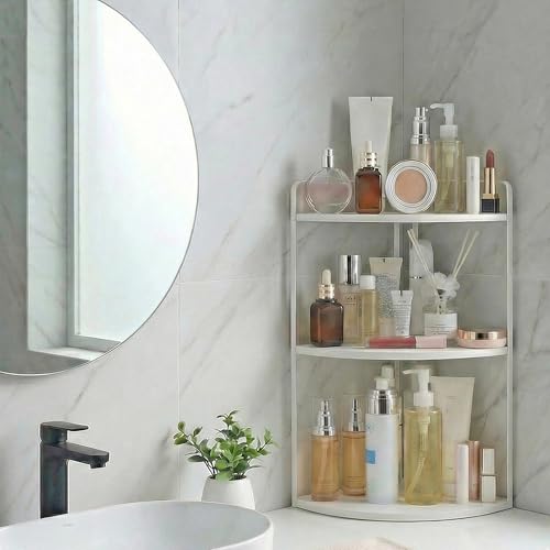 Corner Bathroom Counter Organizer, Vanity Counter Storage Shelf - Image 5