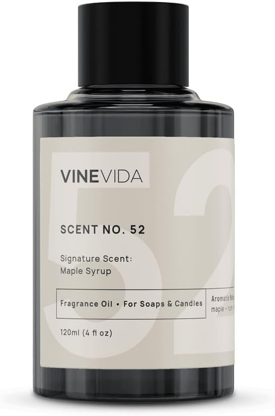 VINEVIDA [4oz] Maple Syrup Fragrance Oil for Soap Making Scents for Candle Making, Perfume Oils, Soy Candles, Home Scents Oil Diffusers, Bath Scent Bomb Oils, Linen Spray, Lotions, Car Freshies