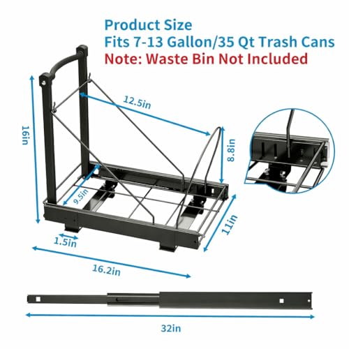 Pull Out Trash Can w/ Soft-Close for Cabinets, Under | All Products - Image 6