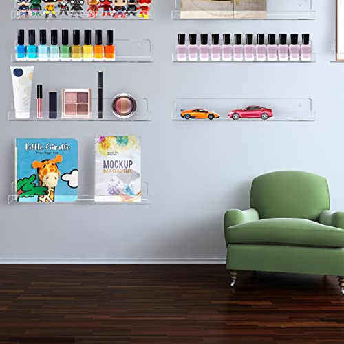 Cerpourt 8 Pack Wall Mounted Shelf,Clear Acrylic Nail - Image 3