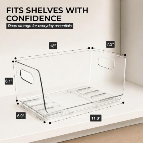 ClearSpace Stackable Storage Bins, Front Pantry Organizer - Image 3