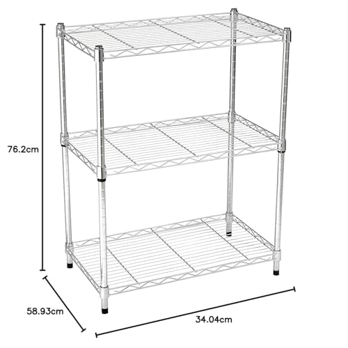 Amazon Basics 3-Shelf Adjustable Heavy Duty Steel Wire Shelving - Image 6