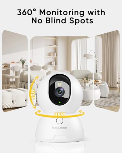 BoyKeep 2K Cameras for Home Security, 2-Pack Indoor Camera - Image 5