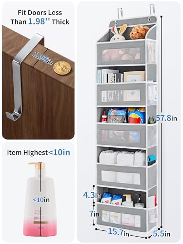JARLINK Over the Door Organizer for Bedroom, Pantry - Image 4