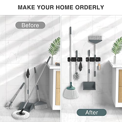 homeasy Wall Mount Mop and Broom Holder, Heavy Duty - Image 5
