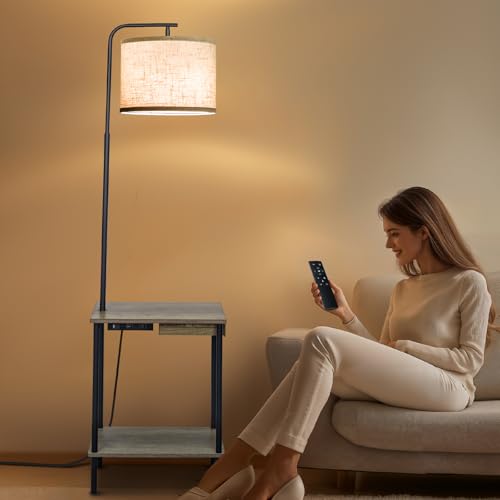EOEYYOYB Floor Lamp with Table & Drawers, End Table Lamp with USB - Image 5