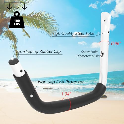 DEDU Kayak Storage Rack, Kayak Wall Mount Hangers 4 Pack - Image 5