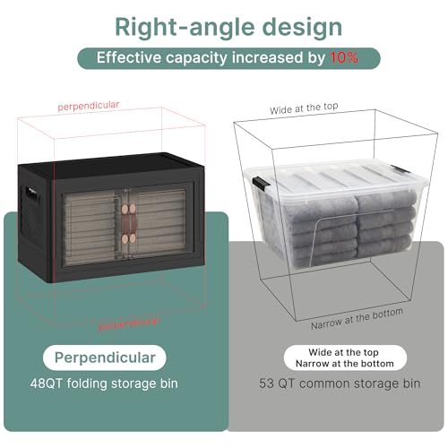 240QT Lockable Plastic Storage Bins, 5 Pack Collapsible Cabinets - Image 5