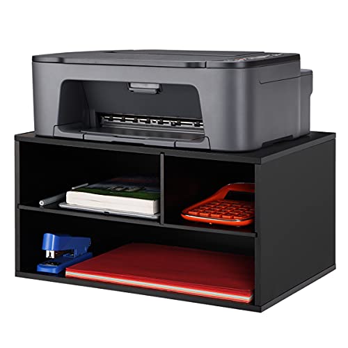 Printer Stand Shelf with Storage Wood Desk Paper Organzier - Image 2