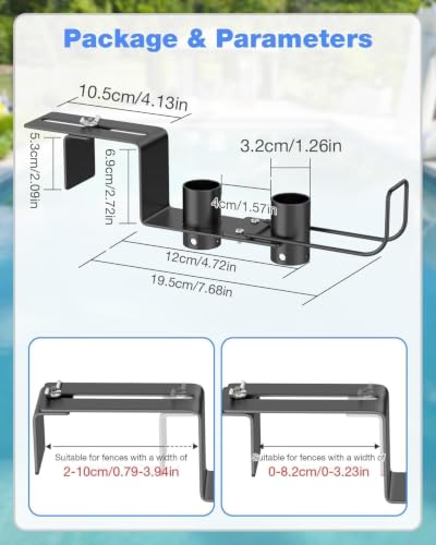 Pool Fence Hooks Adjustable, Heavy Duty Metal Hanger - Image 3