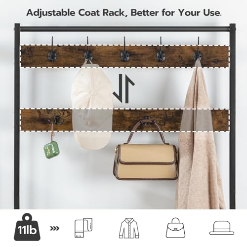 HOOBRO Hall Tree, Coat Rack with Shoe Rack, Hall Tre | Home Organizati - Image 7