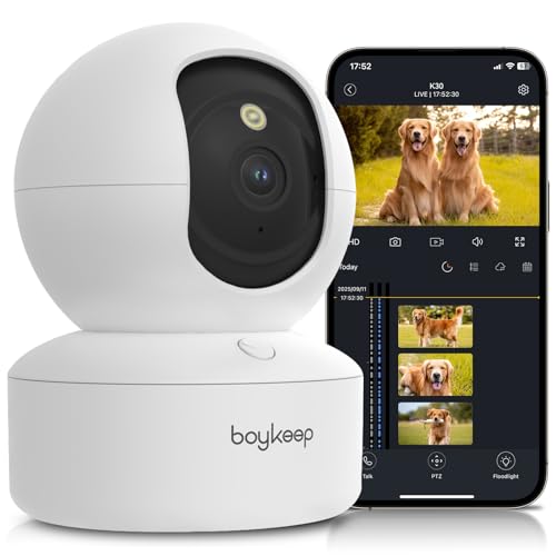 BoyKeep Indoor Camera - 2K Pet Camera, 5G/2.4GHz WiFi Cam - Image 2