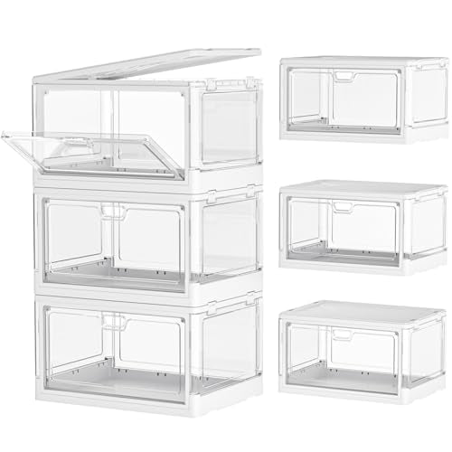 Kmiectse Clear Storage Bins with Lids 3 Pack 【Stackable & Sturdy】 - Image 2