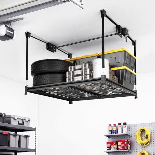 TORACK Ceiling Storage Rack, 48" x 48" Overhead Garage - Image 3