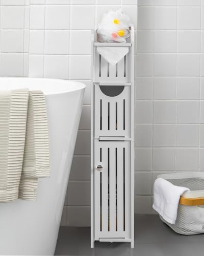 AOJEZOR Small Bathroom Storage Cabinet: No Drill | Home Organization - Image 2