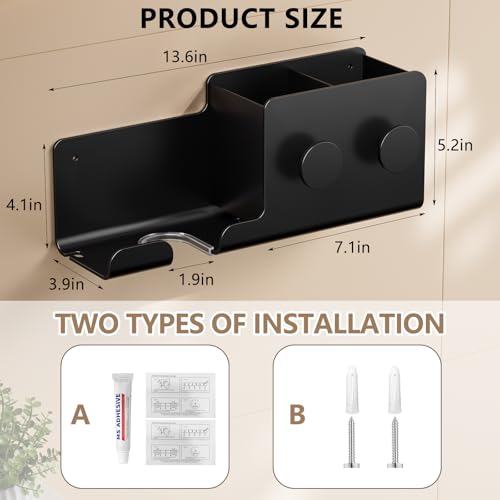 FEZHI Hair Dryer Holder,3-in-1 Hair Tool Organizer | Home Organization - Image 3