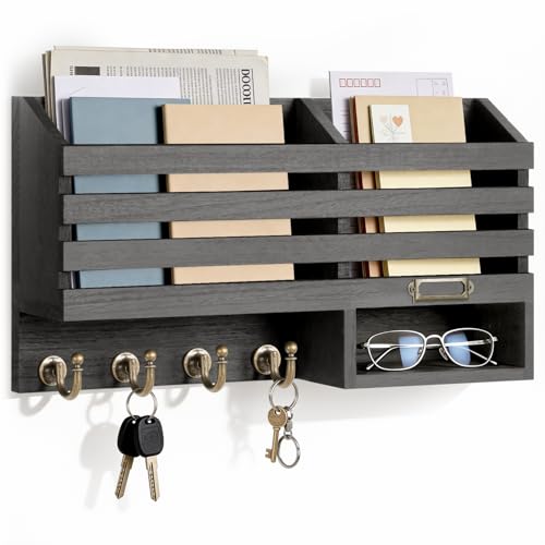 FifthQuarter Mail Holder Wall Mount with 2 Mail Slot and 4 - Image 2