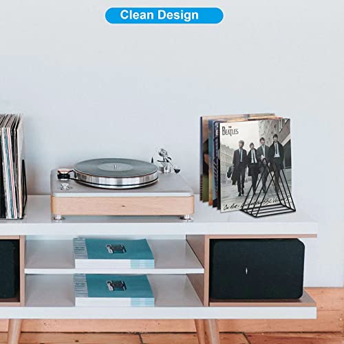 Vinyl Record Holder Storage, 9 Slot Metal Magazine Book - Image 5