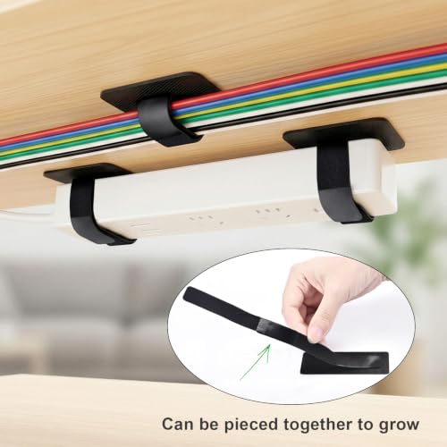 Cable Management Under Desk, 20 Pair Cord Organizer Straps - Image 6