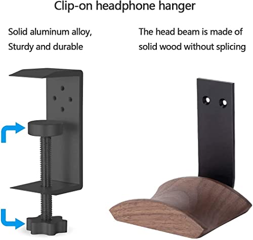 Walnut Wood Headset Holder Universal | Phone & Computer - Image 6