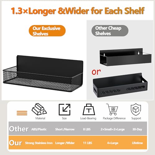 Magnetic Shelf Spice Rack Fridge Basket Whiteboard Washer - Image 6