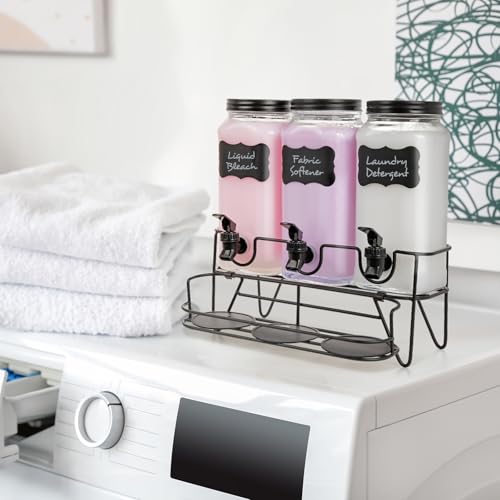 3 Sets 2.2L Liquid Laundry Detergent Dispenser, Glass - Image 6