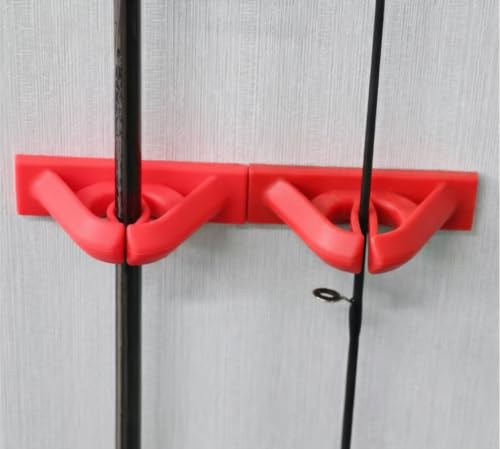 4-Pack Silicone No-Drill Fishing Rod Holder – Wall-Mounted - Image 4