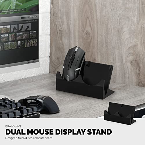 BRAINWAVZ Desktop Dual PC Mouse Stand Holder, Suitab | All Products - Image 4