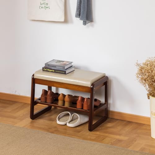latifolia 2 Tier Shoe Rack Bench with Flip-Top Storage, Grey - Image 3