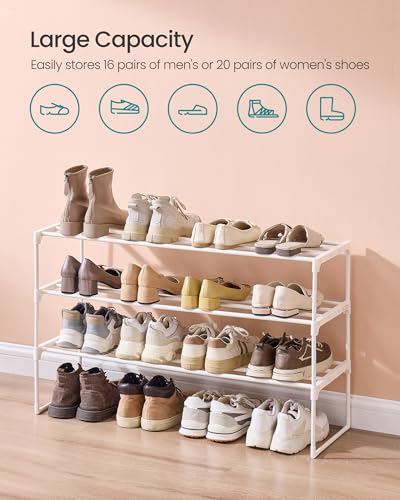SONGMICS Shoe Rack, 3-Tier Shoe Organizer, Metal Storage Shelf - Image 7