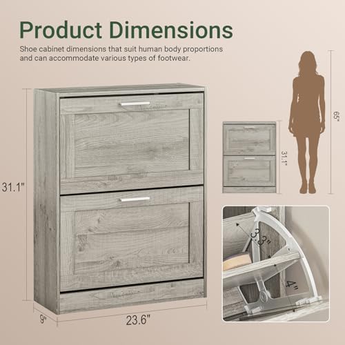 Haotian Enclosed Shoe Rack for Entryway - Image 3