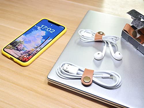 CAILLU Leather Cord Organizer,Cable Ties for Earbuds - Image 6