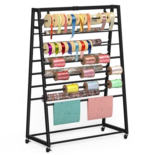 15 Tier Ribbon Organizer, Double-Sided Rolling Metal - Image 2