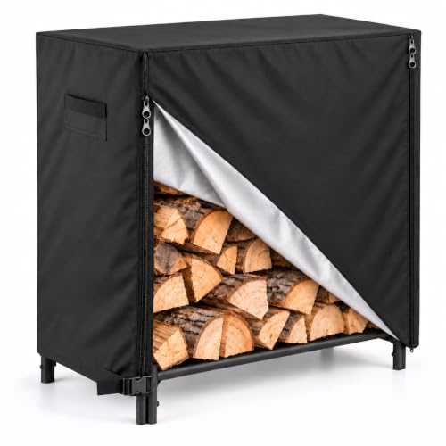 Heavy Duty Fabric Firewood Rack Cover, Outdoor Log Storage Cover - Image 2