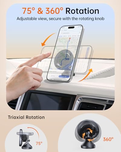 SYNCWIRE MagSafe Car Mount, Adjustable Magnetic Phone Holder - Image 3