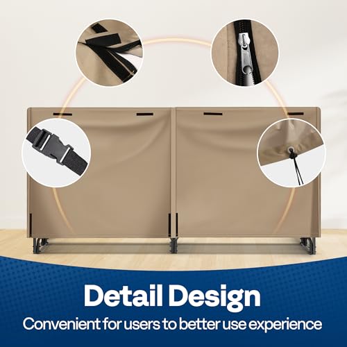 VIVOHOME Upgraded Heavy Duty 8 ft 1/2 Cord Firewood Rack - Image 8