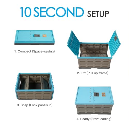 Heavy Duty Collapsible Storage Bins with Attached Lids - Image 7