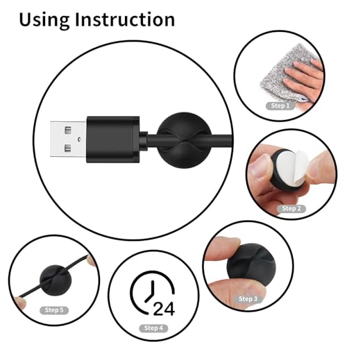 Flezoo 18PCS Black Adhesive Cable Clips Cord Organiz | Cable Managemen - Image 8