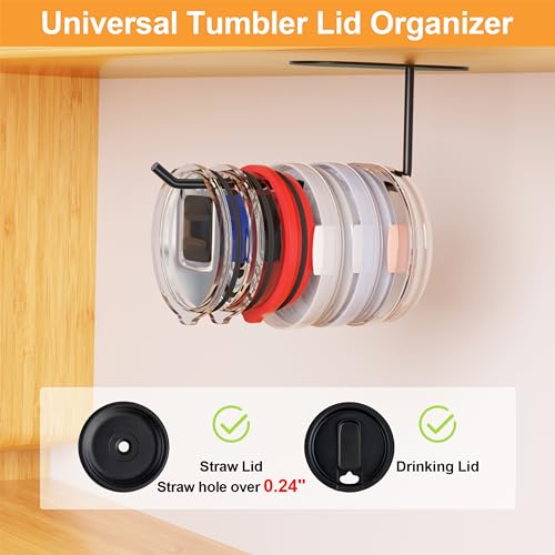 2 Pack Tumbler Lid Organizer, Space Saving Cup Lid Organizer - Image 4