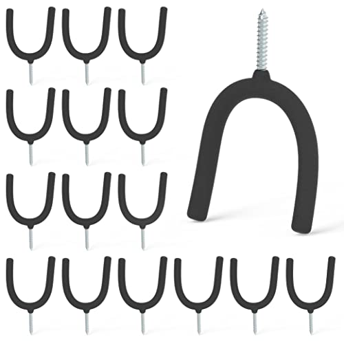 HUHOLE 16 Pack Screw in U Hooks Wall Organizers - Image 2