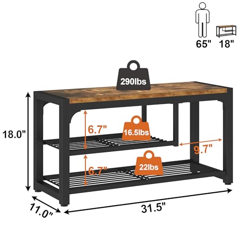 HOMEFORT Shoe Bench,3 Tiers Shoe Rack Bench - Image 4