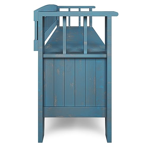 SIMPLIHOME Acadian 48" Wide Solid Wood Storage Bench - Image 7