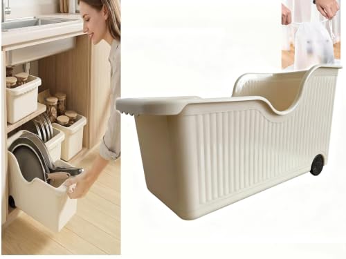 Extra Large Cream Rolling Under Sink Storage Bin wit | All Products - Image 2