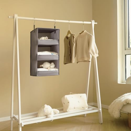 GRANNY SAYS 3-Shelf Hanging Closet Organizer, Foldable Storage - Image 7