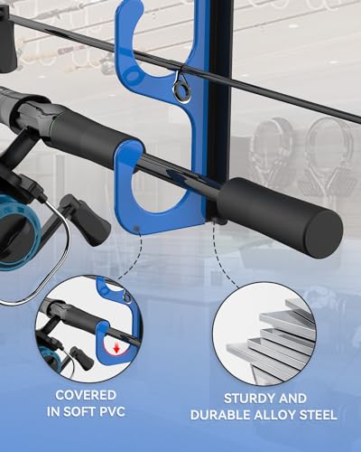 Fishing Pole Holders - 10 Rod Holder Storage for Wall & - Image 5